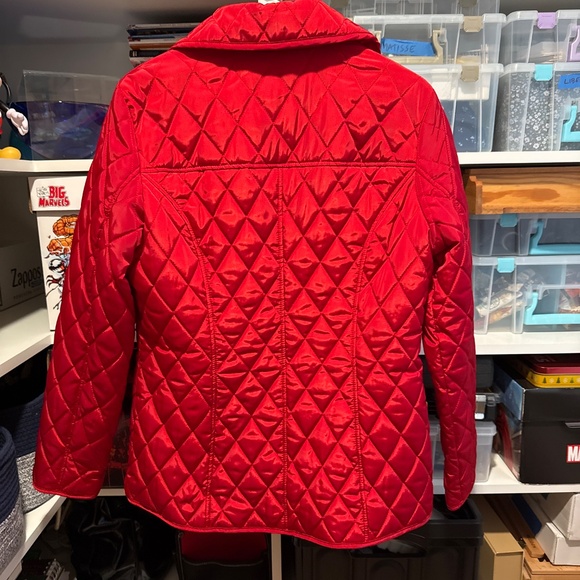 Michael Kors Red Quilted jacket EUC M - Picture 3 of 8
